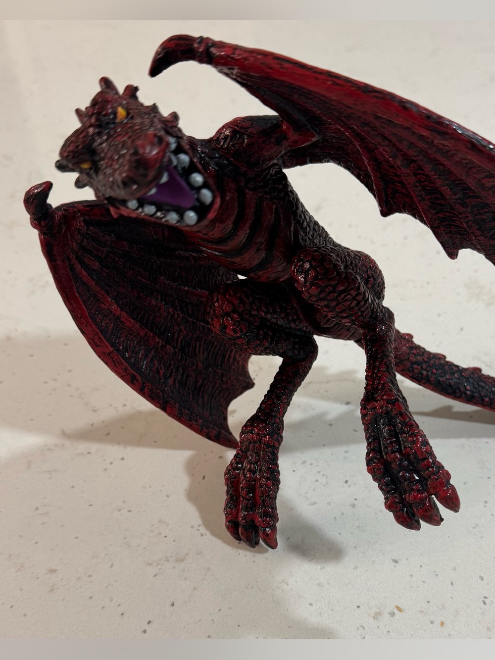 Dragon with 23” Long Tail and Wings Red